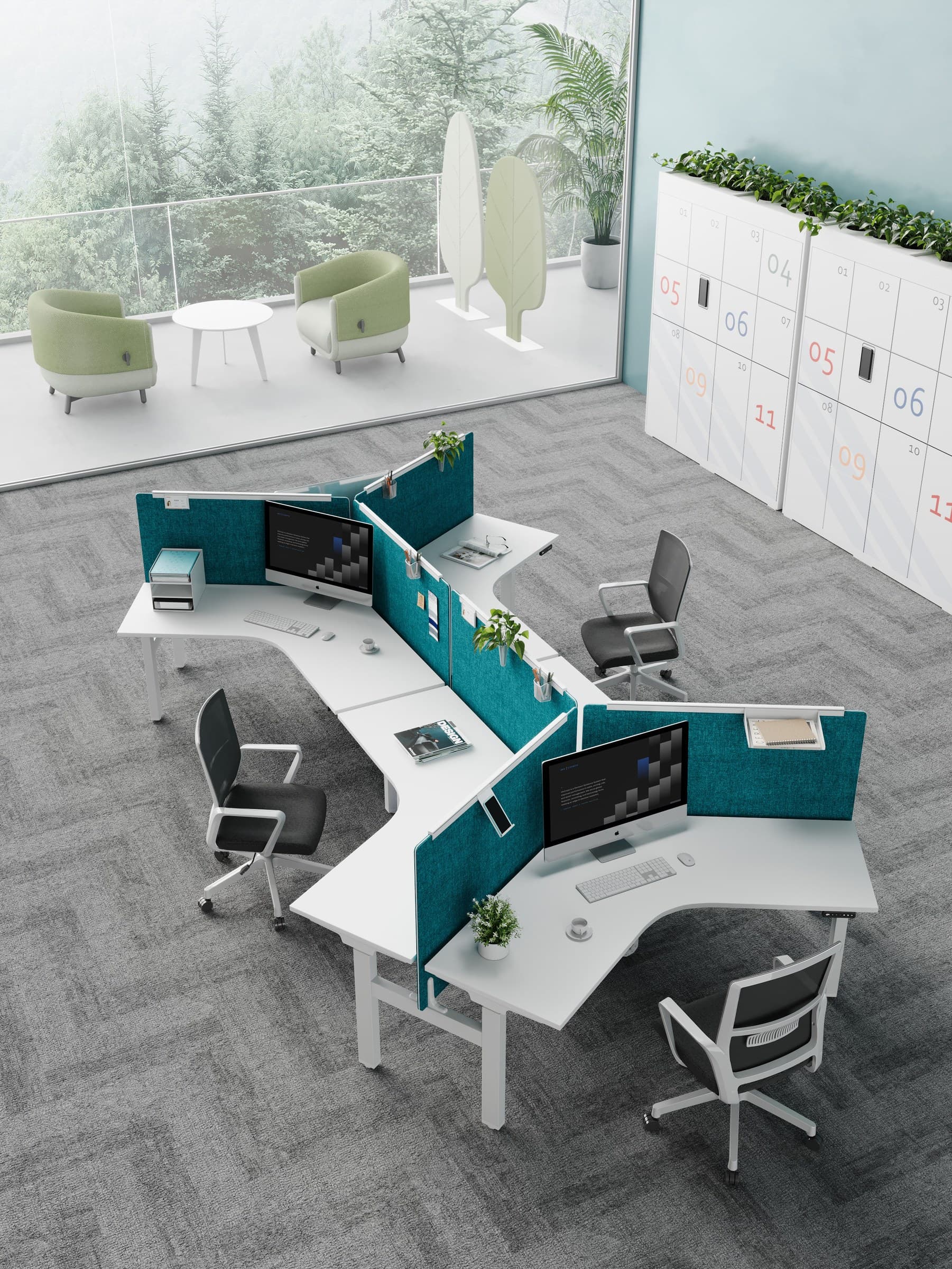 CLE-WTD-A6 120-Degree Workstation